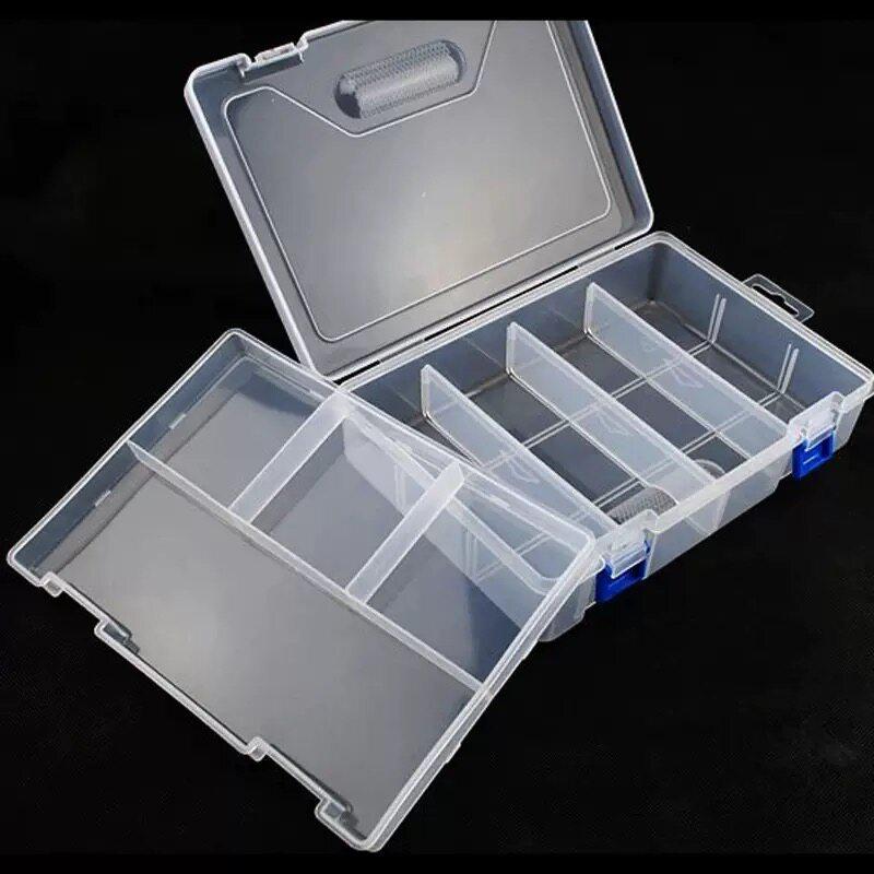 1Pcs Partitions Adjustable Handicraft Parts Classification Box Multi‑Lattice Transparent Storage Box Convenient To Use