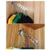 Folding Household Bathroom Wall Mounted Zinc Alloy Clothes Storage Hanging Hooks Rack