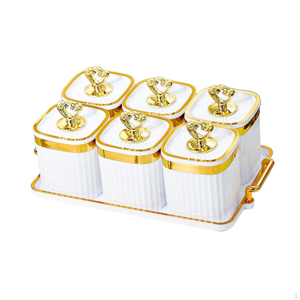 Appetizer Dish with Lid, Compartmentalized Fruit Serving Tray for Celebrations