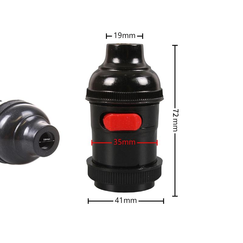 

E27 Bakelite Plastic Lamp Holder Socket Lamp Holder Socket Base LED Terminal Bulb Types Vintage For Bedroom Office High Quality