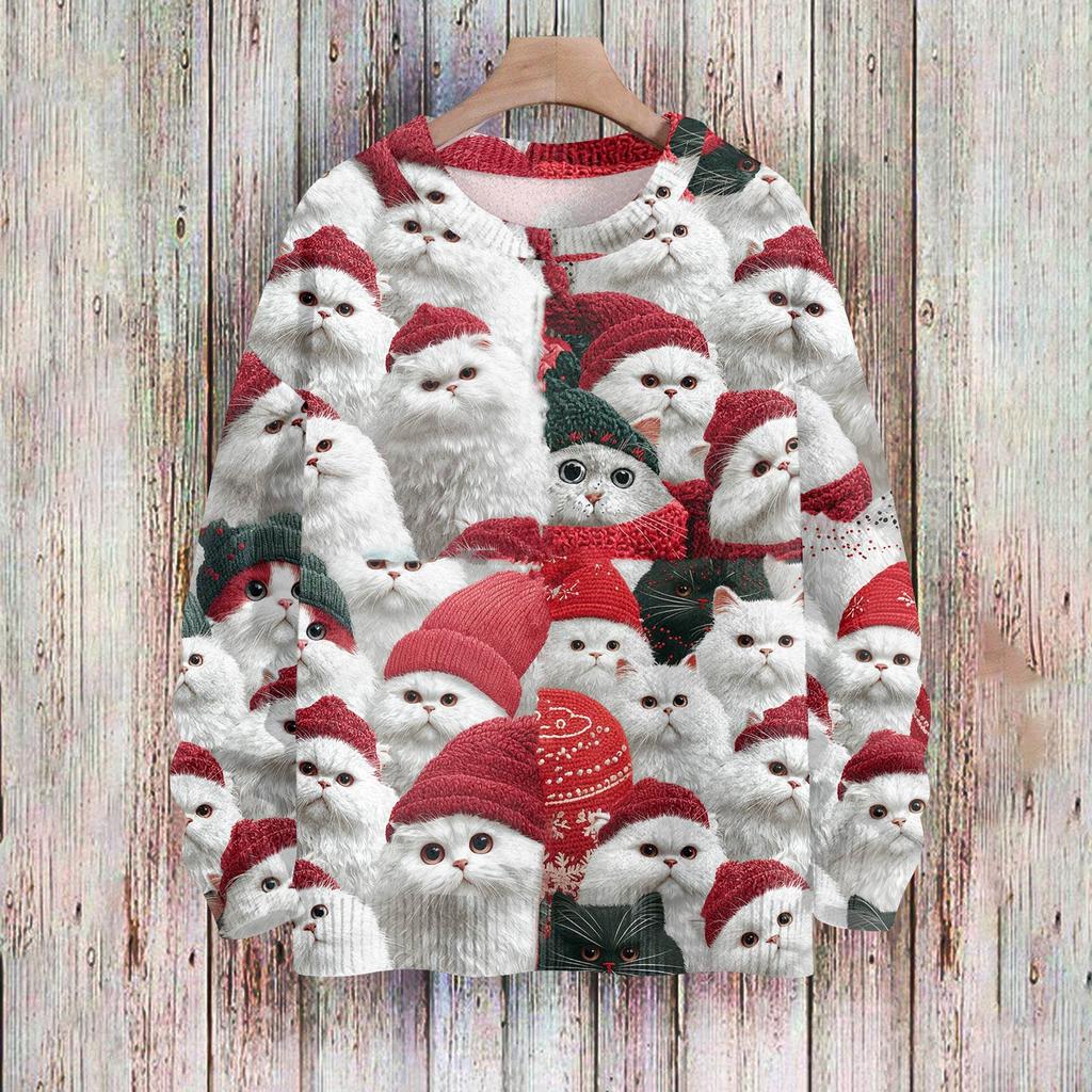 Christmas Sweatshirts For Women Knit Sweater Cute Shirt Fall Crewneck Pullover Tops