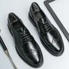 Fashion Oxford Shoes Genuine Calfskin Leather Brogue Dress Shoes Classic Business Formal Shoes Man Handcrafted Mens