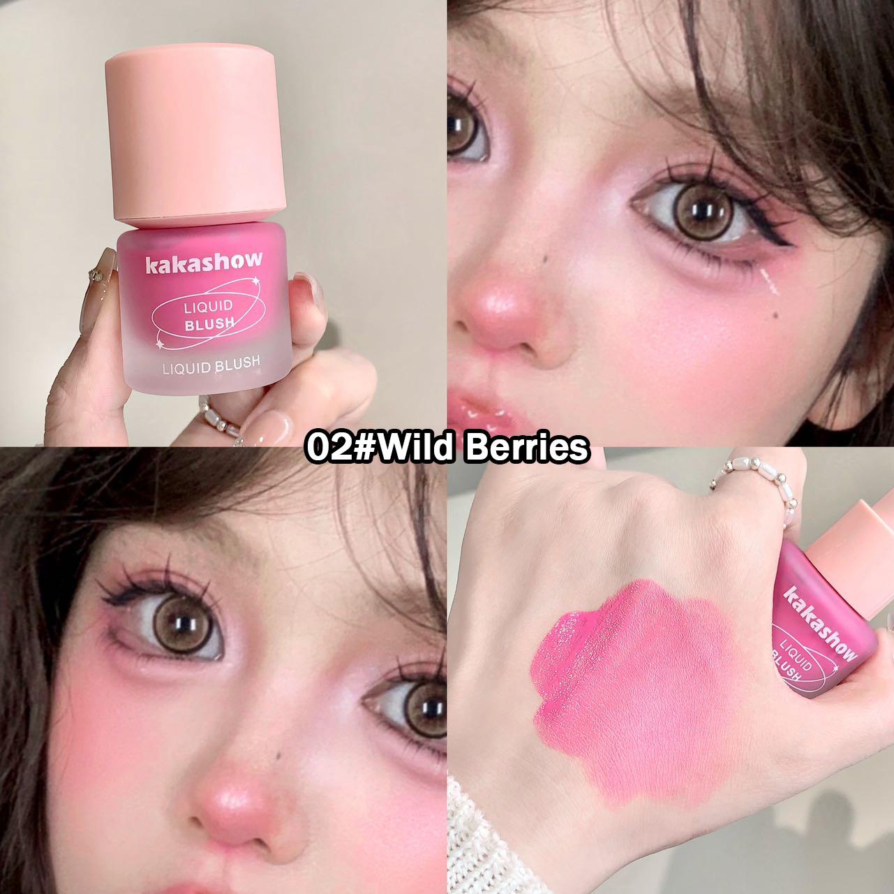 Vitality Zes Kleuren Vloeibare Blusher Hydraterend Waterig Langhoudende Make-up Makkelijk Uit te Smeren Wangkleur Voor een Natuurlijke Vlekkeloze Look