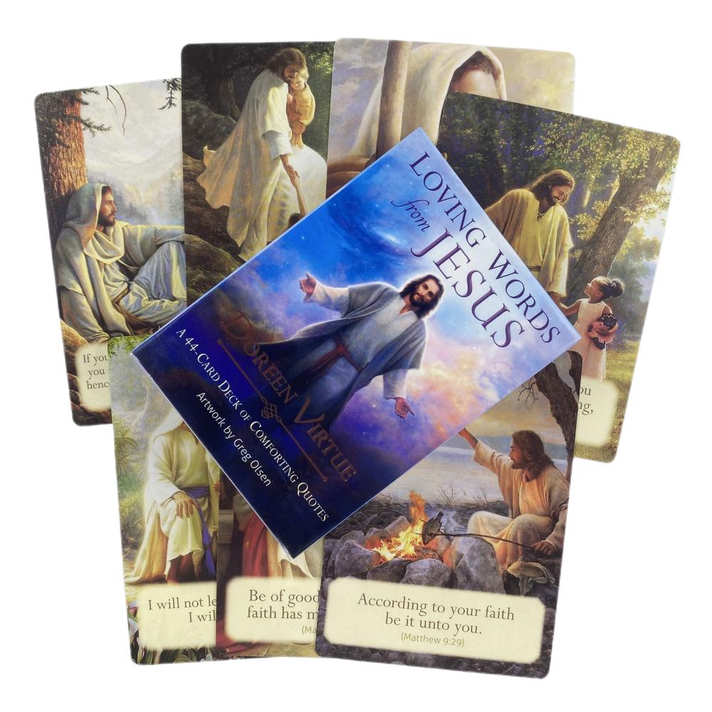 Loving Words From Jesus Oracle Cards A 44 Tarot English Visions Divination Deck Borad Playing Games 10.4*7.3cm