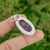 Oval African Amethyst Stone Bezel Wife Artisan New Pendant 925 Sterling Silver