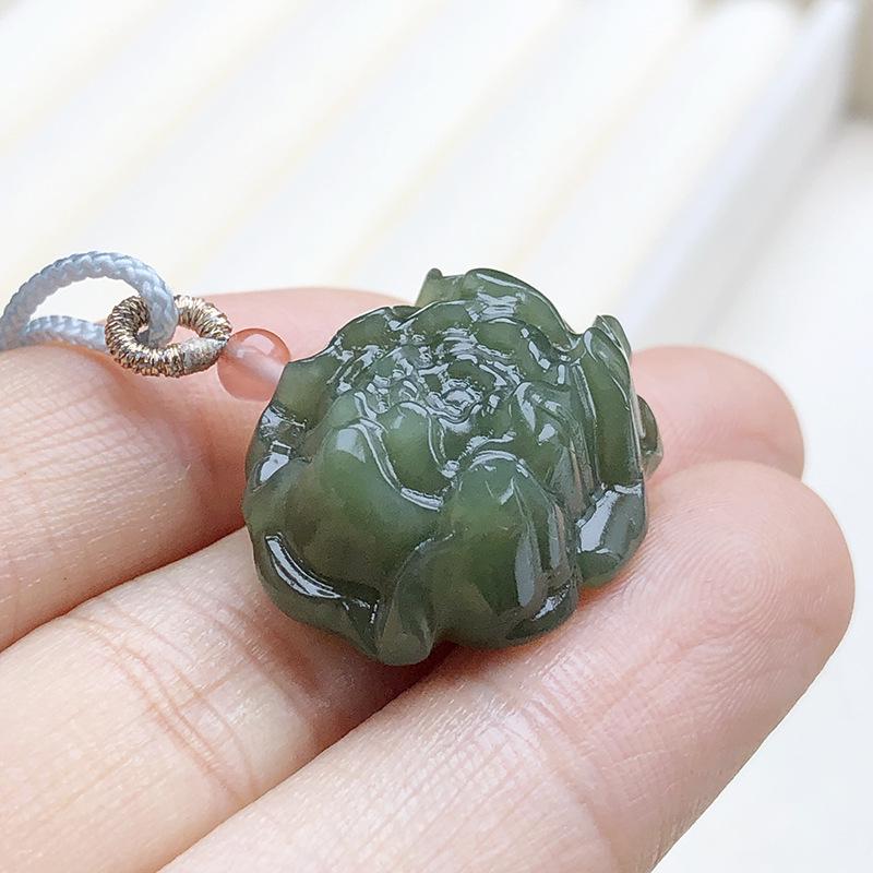 Hetian Jade Pi Xiu Pendant Charm - Qingbai Stone Necklace for Couples