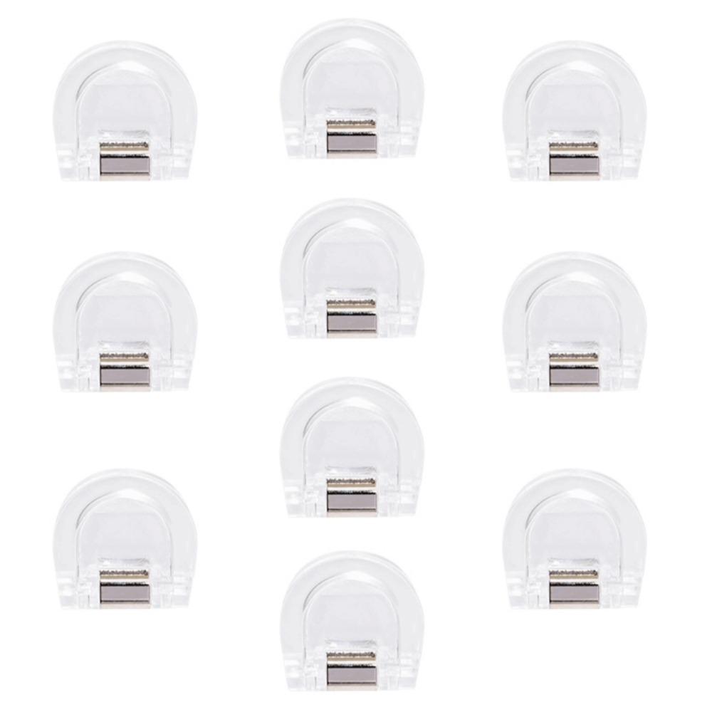 10Pcs Transparent Book Label Clip Strong Clip Paper Clips Set Durable Trouser Leg Clips  Office Use