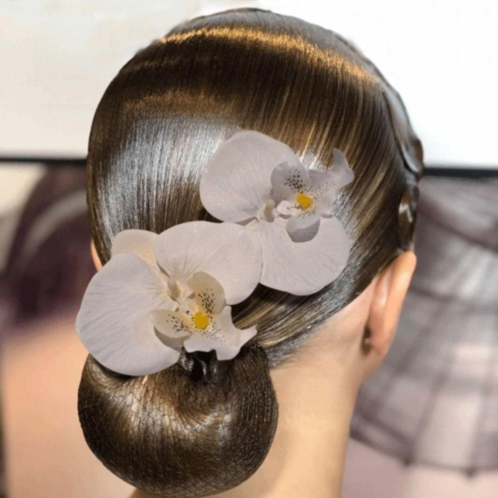 Blumenmuster Orchideenblüte Haarspange Große Größe Kopfschmuck Neue Tanz-Haaraccessoires