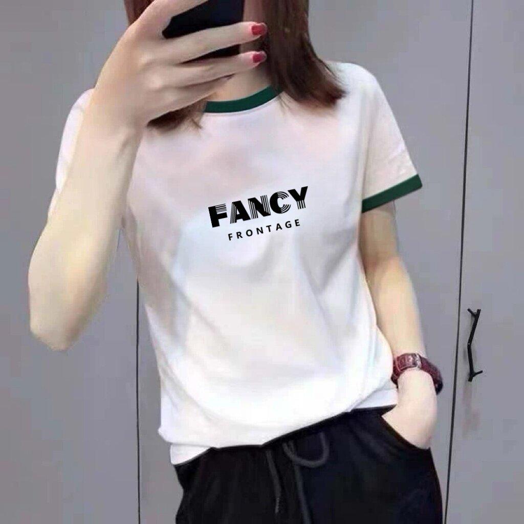 Women's High-End Color Block Short Sleeve T-Shirt: Slimming, Stylish, Age-Reducing Top for Middle-Aged and Elderly