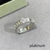 Four-leaf Clover Kaleidoscope Ring Women's Silver with Diamonds Flower Ring 18k Rose Gold Men and Women Couple Ring Tide