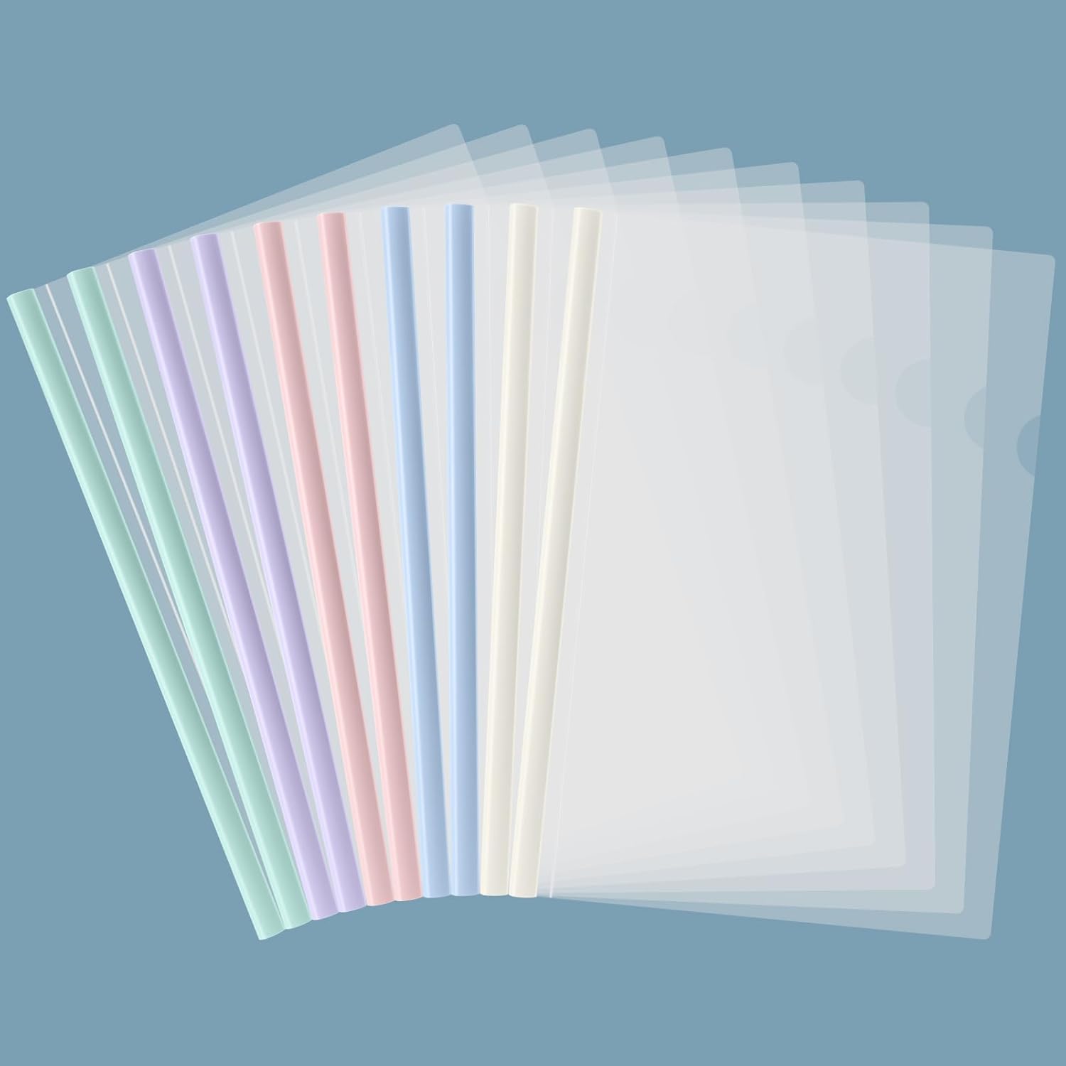 

10 Pcs Clear Report Covers with Sliding Bar, Project Folders for A4 and Letter Size Paper, Resume Folder Presentation Binder разноцветный