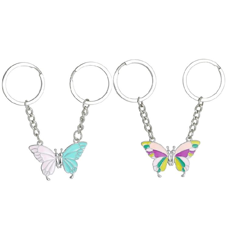Butterfly Magnetic Keychain for Couple Friend Women Mens Handmade DIY Jewelry