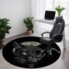 1pc Gothic Cat Chair Carpet for Office, Round Non Slip Durable Large Size Office Carpet, Suitable for Office