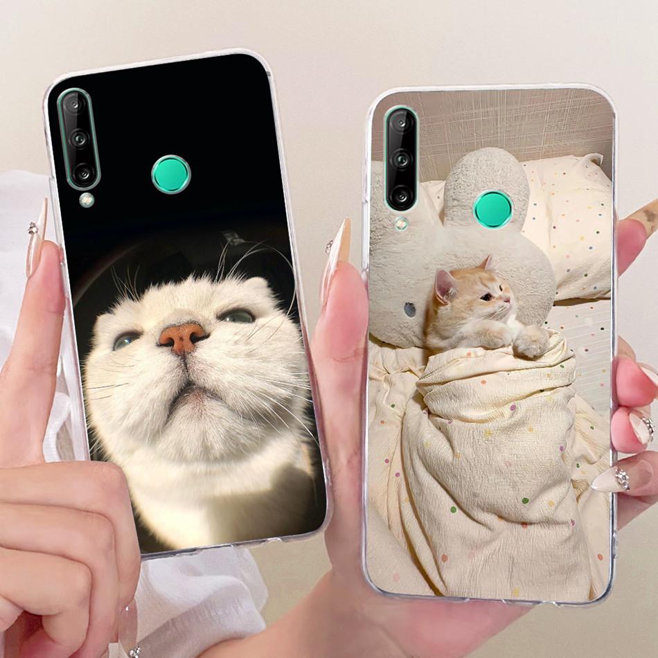 For Huawei Y7p Cute Flower Butterfly Cat Painted Case For Huawei Y7P 2020 ART-L28 ART-L29 Soft Silicone TPU Phone Cases