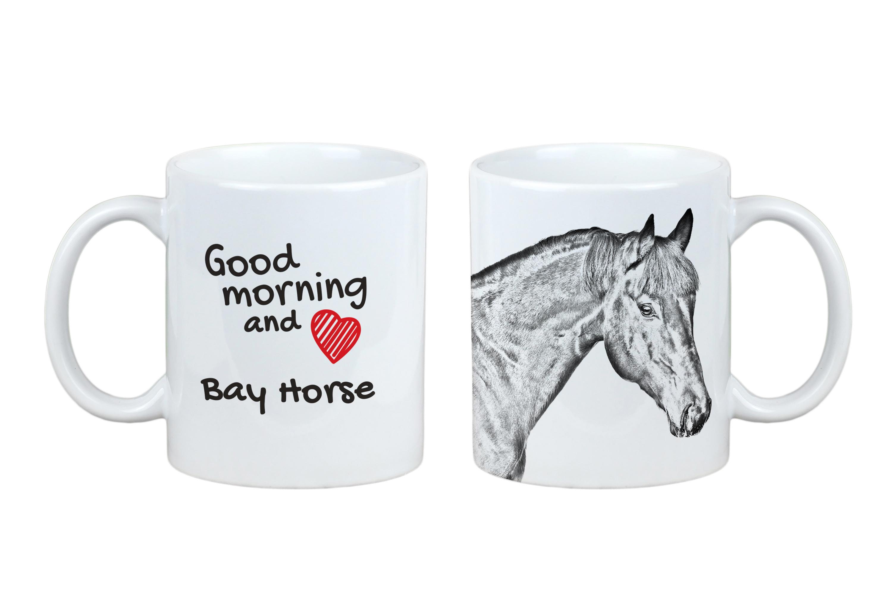 

Bay Horse - mug with a horse, personalized mug with a print, a classic gift for everyone from the Art-Dog brand білий