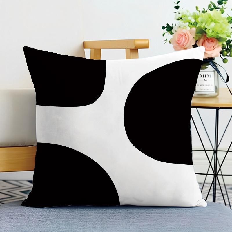 Black And White Ins Style Printed Decorative Pillowcase Bedroom Living Room Square Cushion Pillowcase