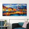 Urban Architectural Landscape Abstract Oil Painting  Print On Canvas Nordic Poster Wall Art Picture For Living Room Home Decor No Frame