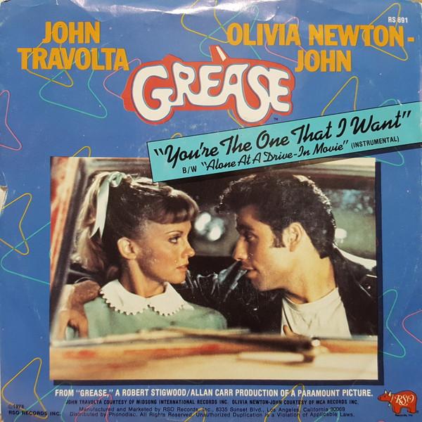 

7inch Record JOHN TRAVOLTA & OLIVIA NEWTON-JOHN - You re The One That I Want RS891 RSO 1978 Canada Rock Used