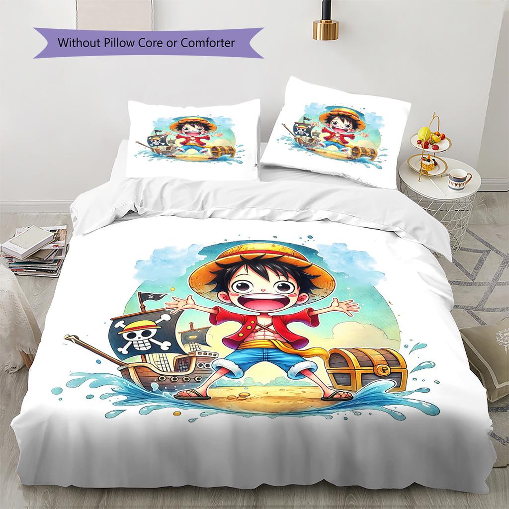 ONE PIECE Monkey D. Luffy Soft Cozy Duvet Cover, Kids Bedding Gift Set, Extra Large Different Sizes -HE79