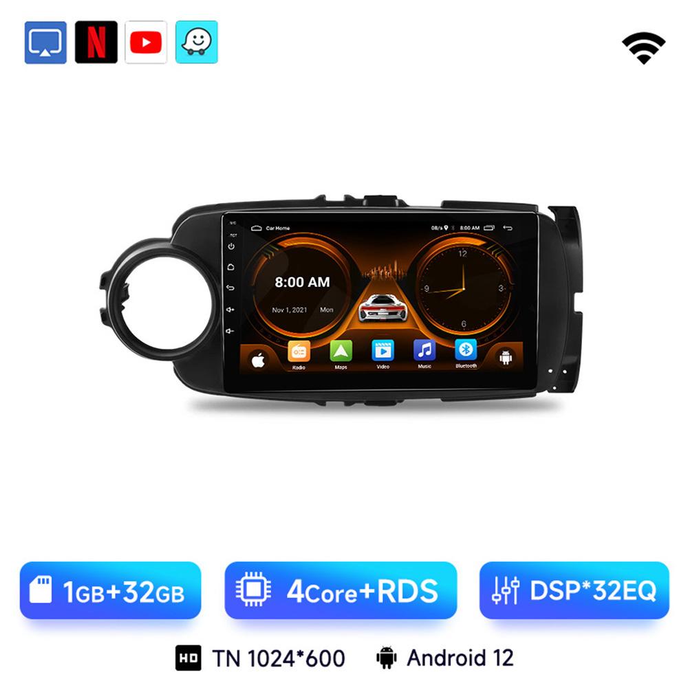 JIUYIN 9inch Android 13 Car RadioFor Toyota Yaris 2012 - 2017 Multimedia Player Android Auto Wireless Carplay GPS  2Din DVD