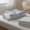 Butterfly Cervical Pillow Slow Response Ergonomic Neck Support Pressure Relief Bedding White