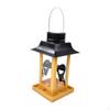 Solar Bird Feeder with LED Lamp Outdoor Ornament Decoration Hanging Feeding Tool Food Container