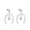 Earrings, cold wind 1010 new earrings, stainless steel earrings, European and American style popular jewelry