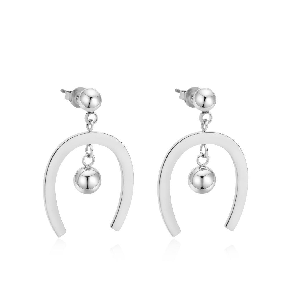 Earrings, cold wind 1010 new earrings, stainless steel earrings, European and American style popular jewelry