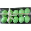 Set of 10 Glitter Eggs with a Green Pendant In a Plastic Box