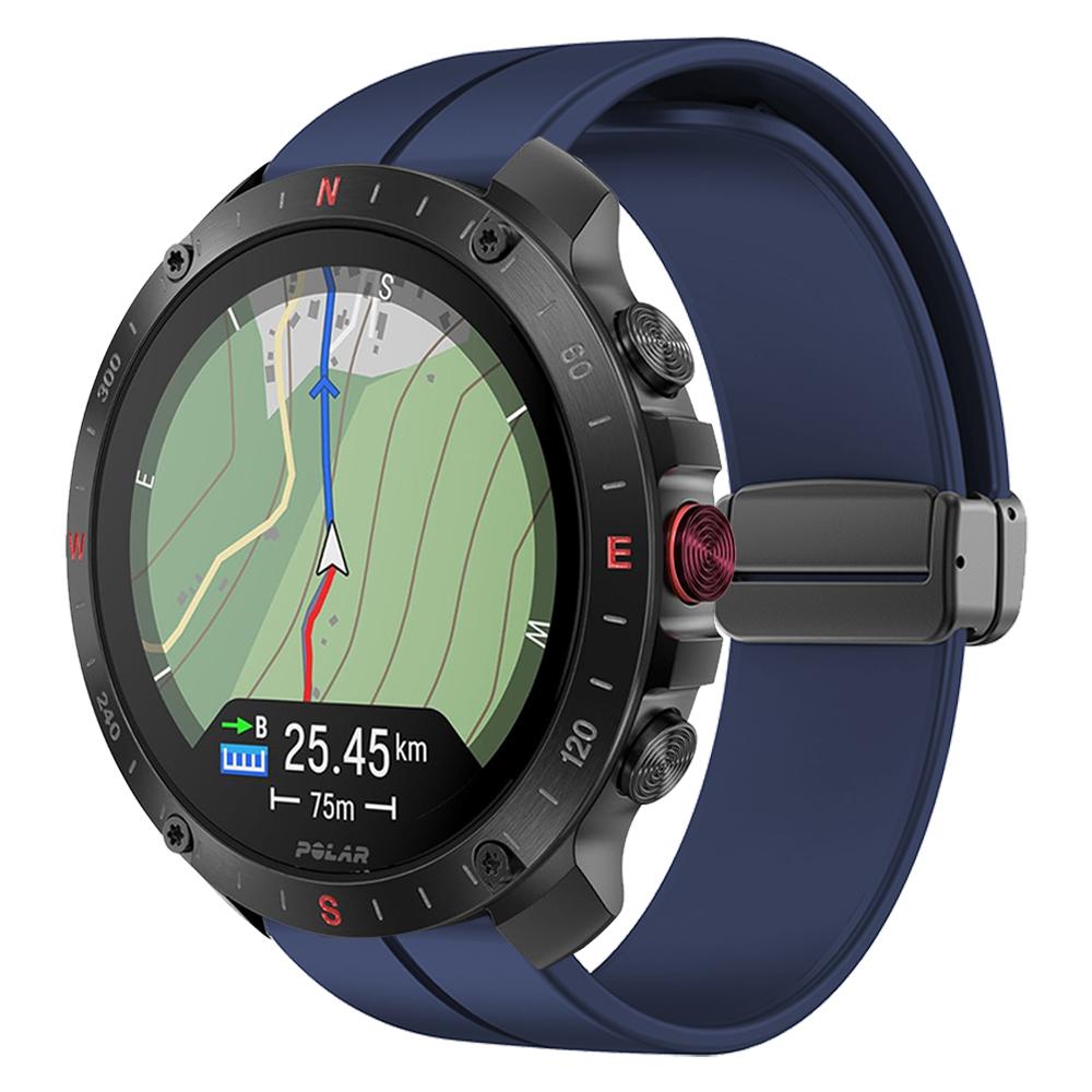 22mm 20mm Magnetischer Verschluss Silikon-Armband für POLAR Grit X2 Pro Titan / Vantage V3 M M2 / Ignite 3 2/Pacer / Unite Armband