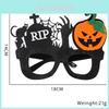 2023 New Halloween Decorative Glasses Ghost Festival Party Kids Adults Horror Props Skull Ghost Eyeglasses Frame Cartoon Style