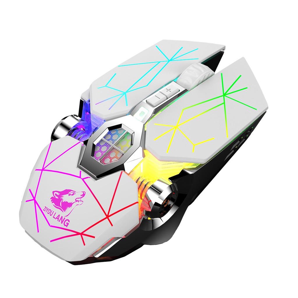 JM Shop Wireless Rechargeable Game Mouse Mute Liquid-cooled Shining Mechanical Mice