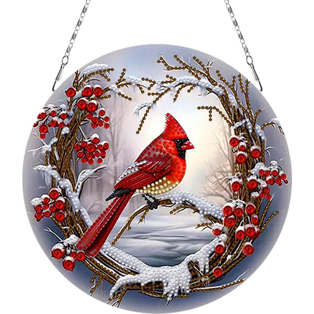 2D/Flat DIY Rhinestone Diamond Art Window Pendants Diamond Painting Set Double Side Print Single Dide Drill Wall Door Decoration