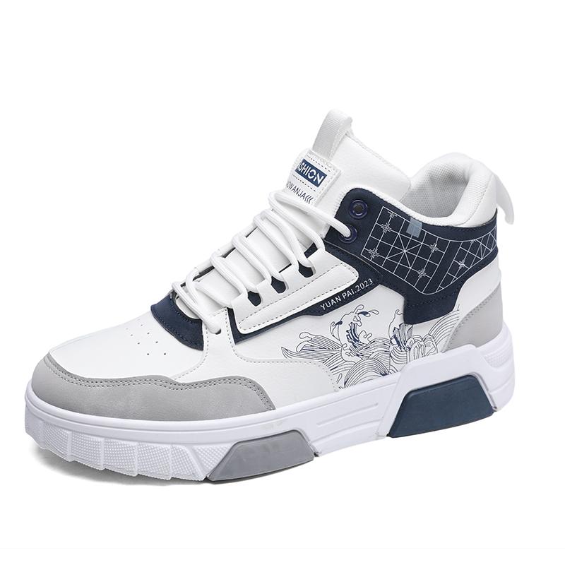 2024 Мужская обувь Повседневные кроссовки Кожаные мокасины Скейтборд Модная платформа — фото 8