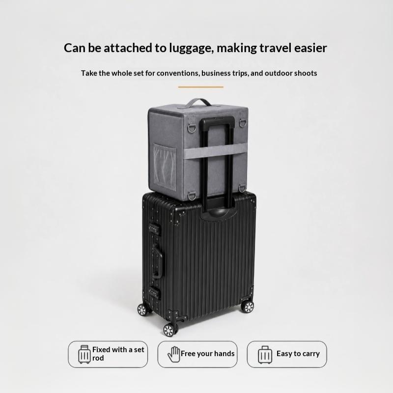 Wig Storage Box For Toupee Closure Frontal Hand Carry Wig Bag With Head Stand Foldable High Capacity Wig Packaging Box