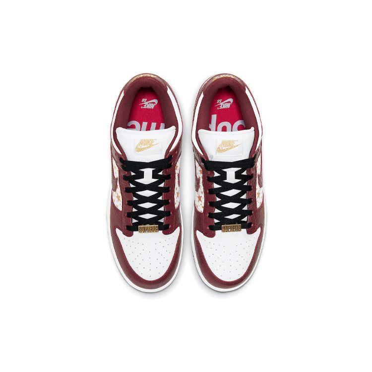 Sneakers Unisex Supreme x Nike Dunk Low OG SB QS Barkroot Brown Bianco Metallico-Oro DH3228-103