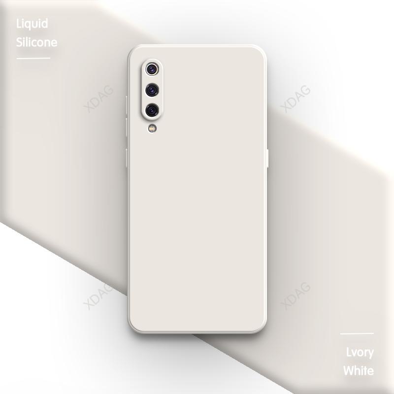 Soft Original Candy Phone Case for Xiaomi 9 9T Pro 8 5G Mi9 Mi8 Square Liquid Silicone Funda Simple Plain Back Cover Accessories