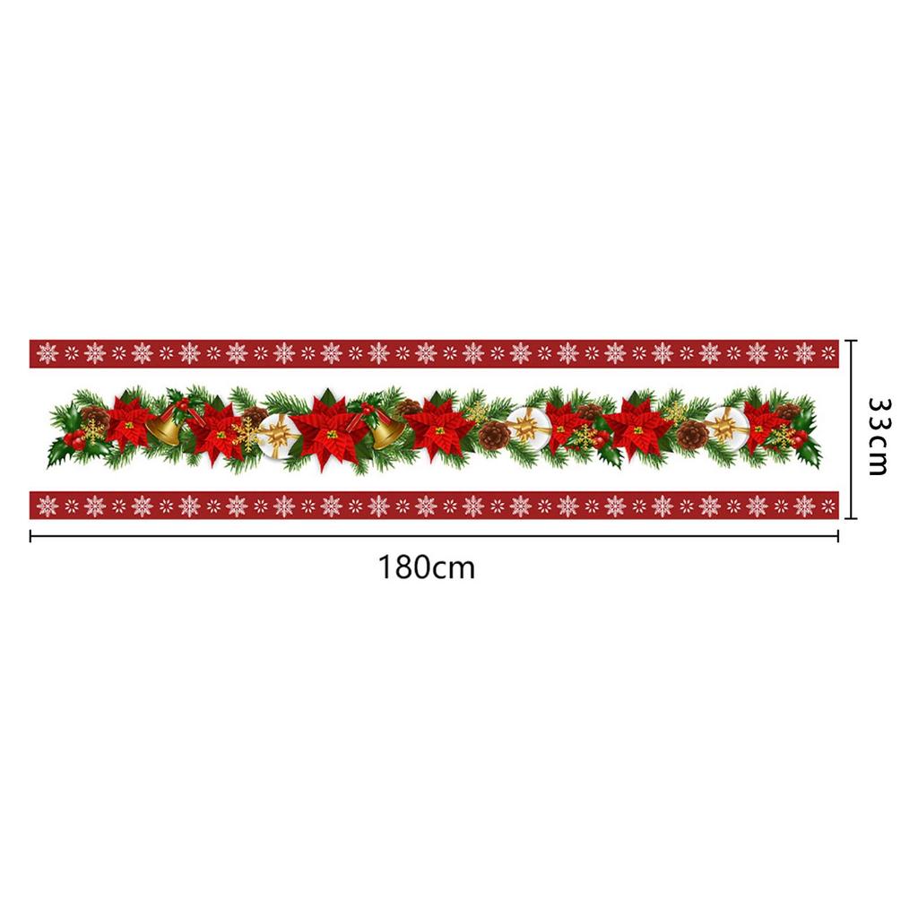 1 Pc Christmas Table Runner Reusable Table Cloth Creative Christmas Table Flags Printed Flags for Anniversary Banquet Festival