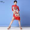 Autumn New Latin Dance Mesh Tassel Cheongsam Dress for Women - Practice & Performance