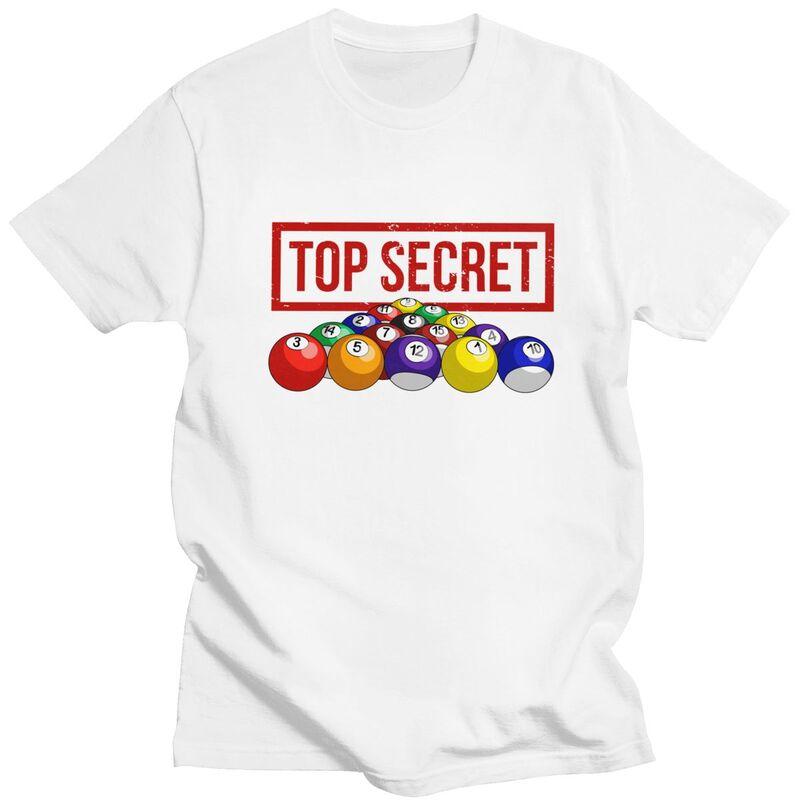 Funny Pool Player Billiards Quotes Tshirt for Men Short Sleeves Awesome Graphic Clothing Loose Oversized Pure Cotton Camisetas