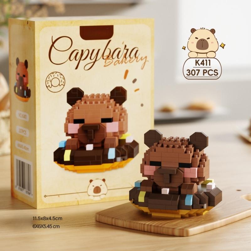 Kapibala Building Blocks Cute Animal Assembly Model Ornaments Birthday Gift Figures Decorative Educational Children's Toys