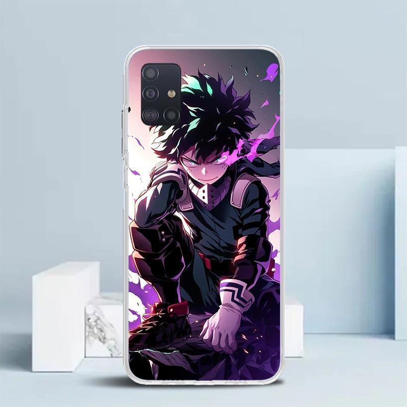 Midoriya Izuku Deku MHA My Hero Soft Cover for Samsung Galaxy A12 A22 A32 A52 A72 A02S Phone Case Note 20 Ultra 10 S10 Plus A51