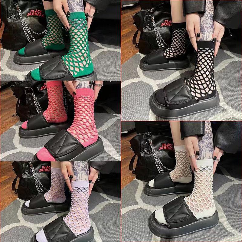 

Летние дышащие сетчатые носки женские персонализированные дырчатые носки тонкие сетчатые носки с люверсами длинные носки 5 pairs