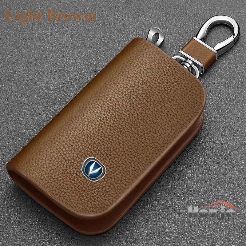 Leather Zipper Key Cover Car Key Case For Changan Uni V T K S Z Cs55Plus Cs35 Cs15 Cs85 Cs95 Eado Cs75 Plus