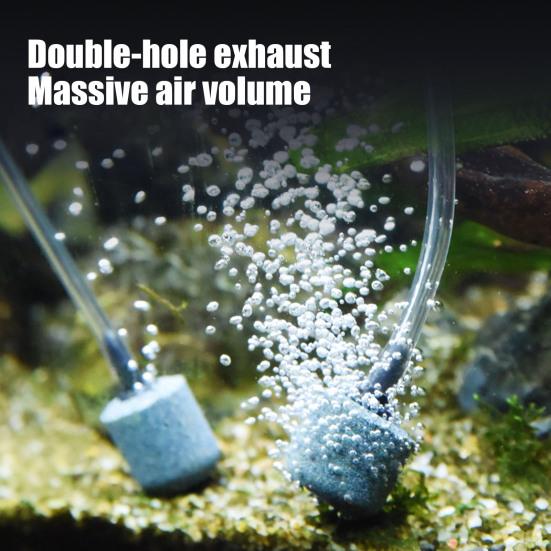 Aquarium Air Pump USB Mini Fish Tank Oxygen Pump Portable Silent Air Aerator Pump Oxygen Bubbler with Air Stone for Small Medium Fish Tanks Pond