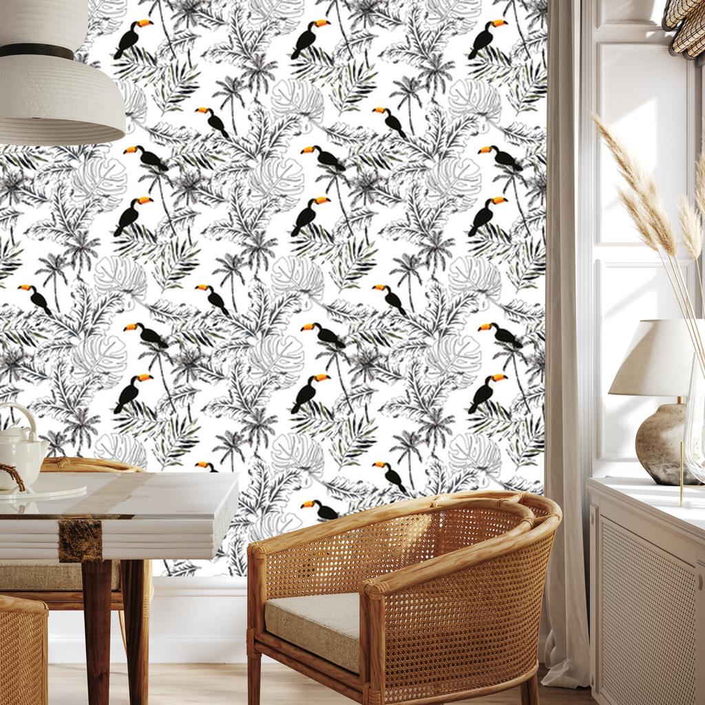 Toucans wallpaper for living room and bedroom 50x1000