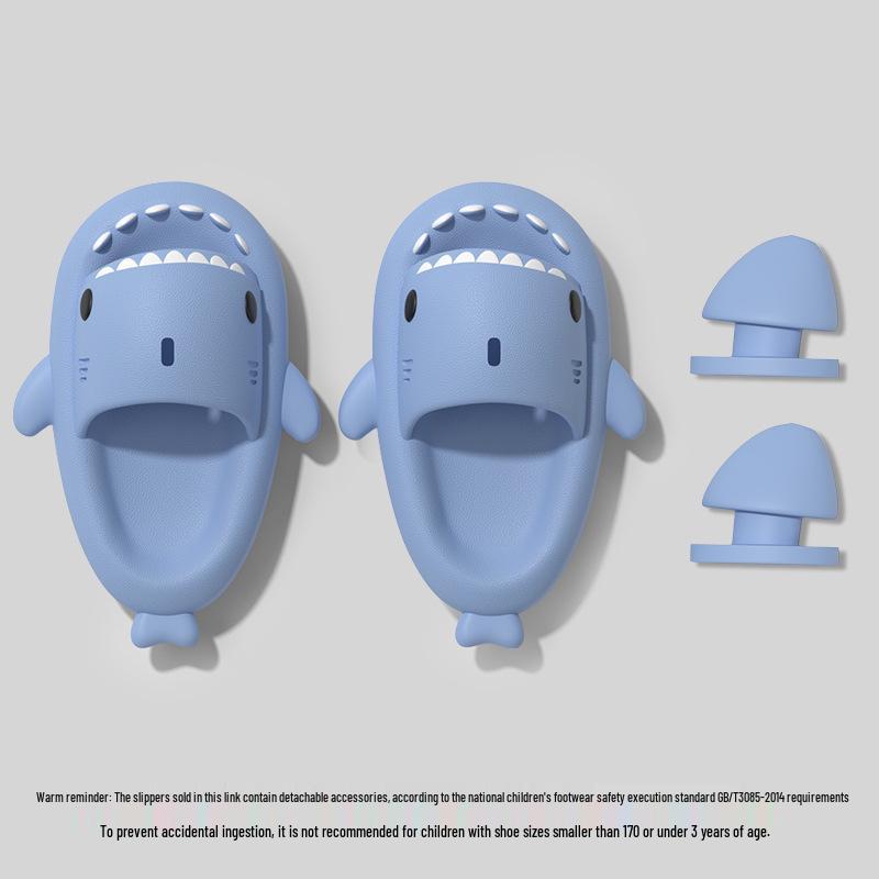 4cm Thick Sole Shark Slippers: Fun Cartoon EVA Slippers for Women, Men & Kids - Unique Stepping Sensation