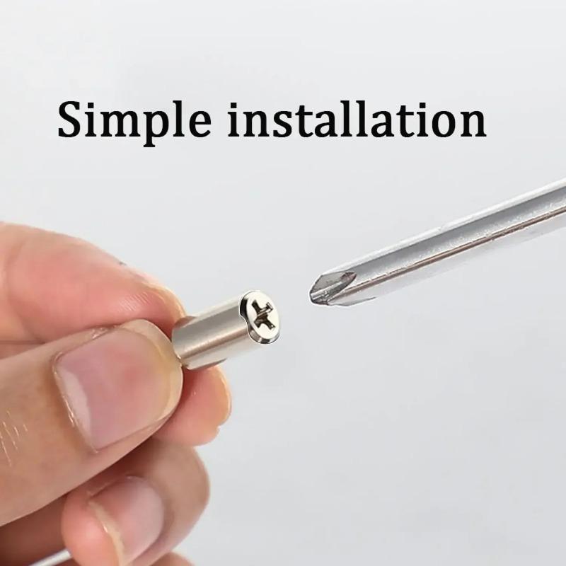 Stainless Steel Cross Self-tapping Screw with Rubber Sleeve Laminate Support Wardrobe Cabinet Glass Hard Nonslip Partition Nails