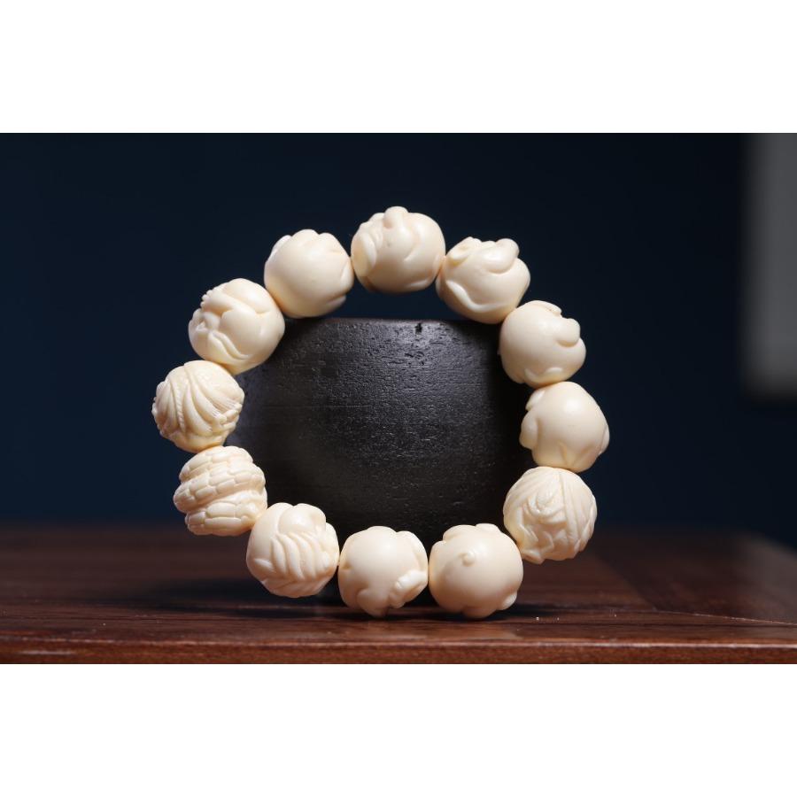 

Фрукты цвета слоновой кости, резные, золотые, 15*14 мм, бусины-бочонки, нити, семена бодхи, четки из кокосового дерева, ювелирные изделия