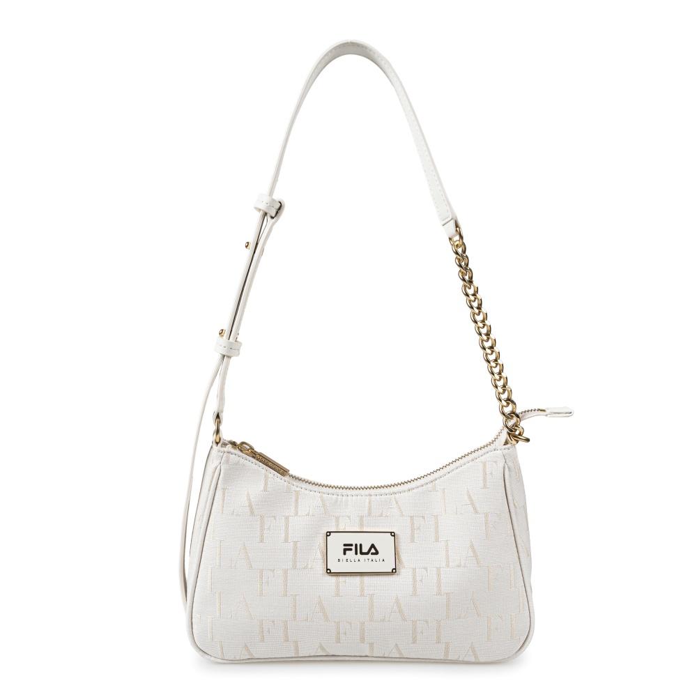 Fila Hobo Zipper Hidden Pattern Casual Simple Commuter Fashion Print Underarm Crossbody Crescent Bag Women Shoulder Bag F13W341163FWT One Size